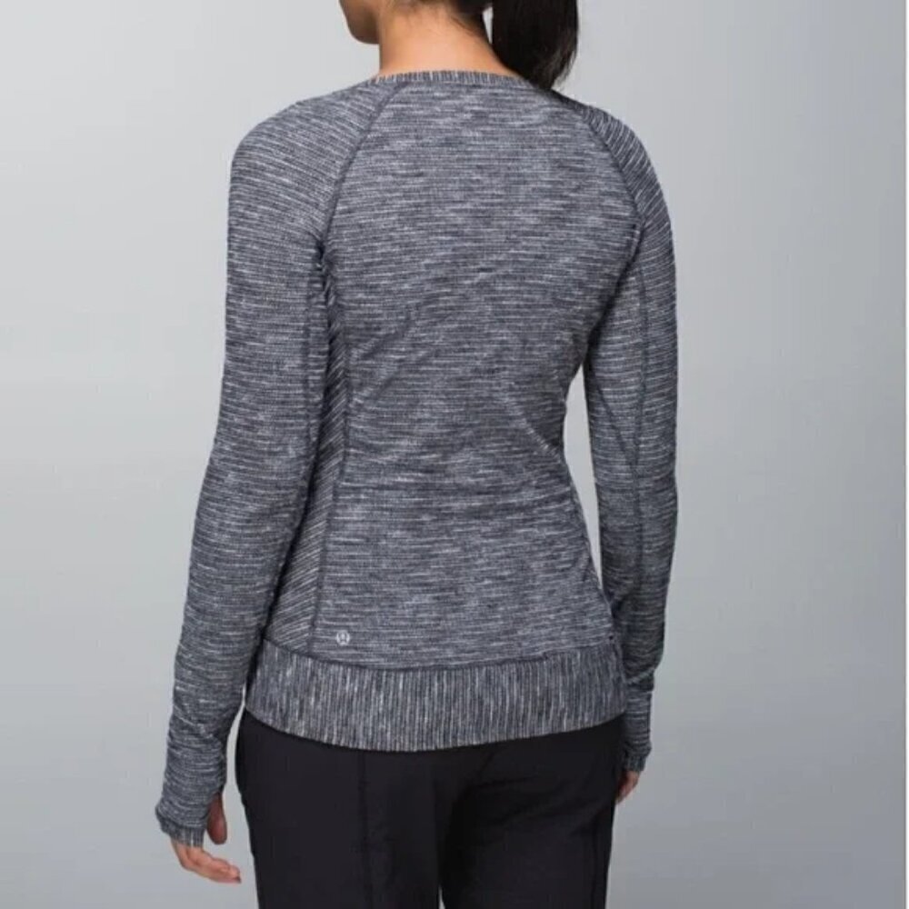 Lululemon Race Your Pace Long Sleeve Pullover Coco Pique Black